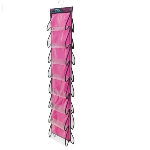 Clever Container 16-Pocket Pink Closet Cubby with Hanging Rail - Picture 2 of 4